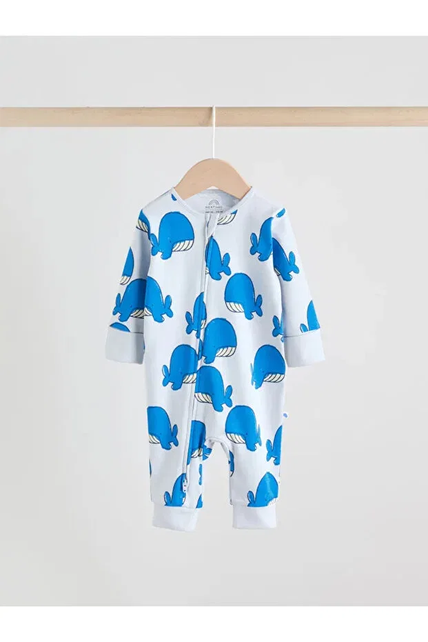 Детский комбинезон для новорожденных с принтом Basics Next Baby, Blue — фото 2