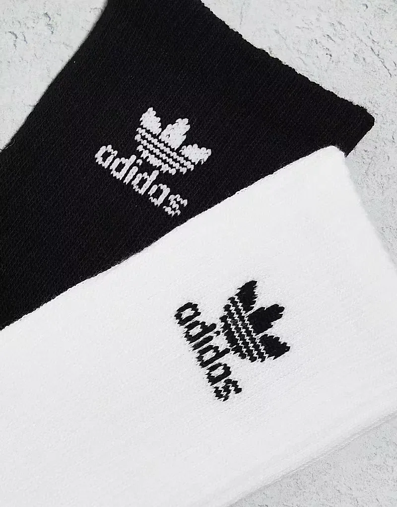 Носки высокие Trefoil 6 шт Adidas Originals, белый/черный — фото 2