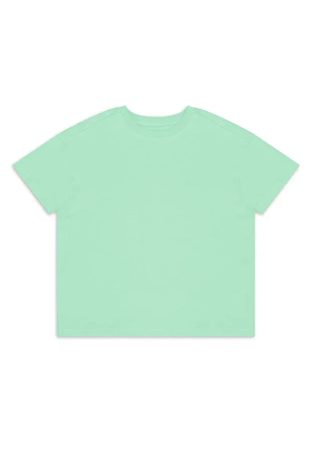 Детская футболка с принтом Mint Crew Neck Oversize T-Shirt Kids Unisex Mshb&G, Green — фото 4