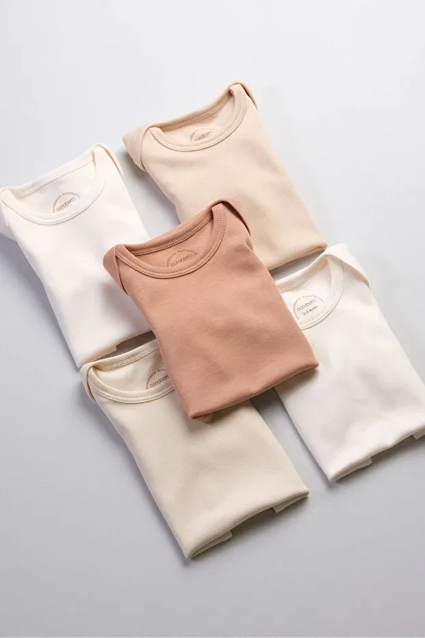 Детское боди-комплект хлопковый Basics Bondberro, Brown — фото 4