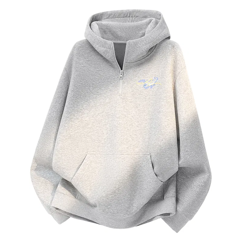 Детский свитшот с принтом Dreamy Wave Chest Logo MINISO, Heather Gray