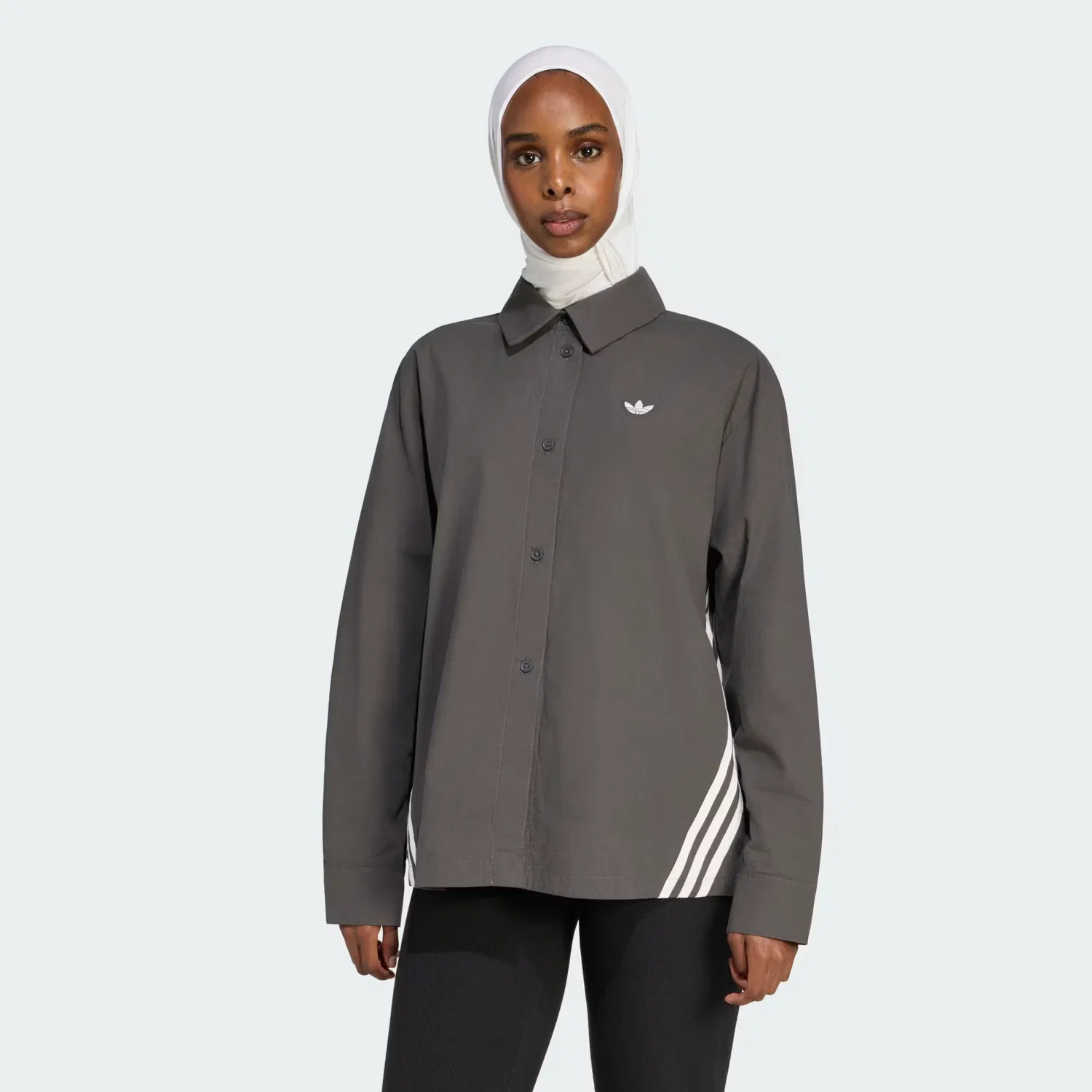 Женская рубашка свободного кроя 3-Stripes Adidas Originals, черный/белый