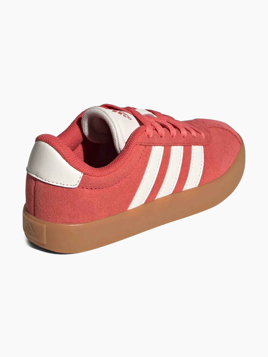 Детские кроссовки на шнуровке Adidas VL Court 3.0 K, красный — фото 4