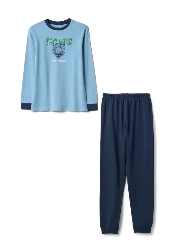 Пижамный комплект из хлопка Regular fit with print set Ovs, Light Blue, светло-синий