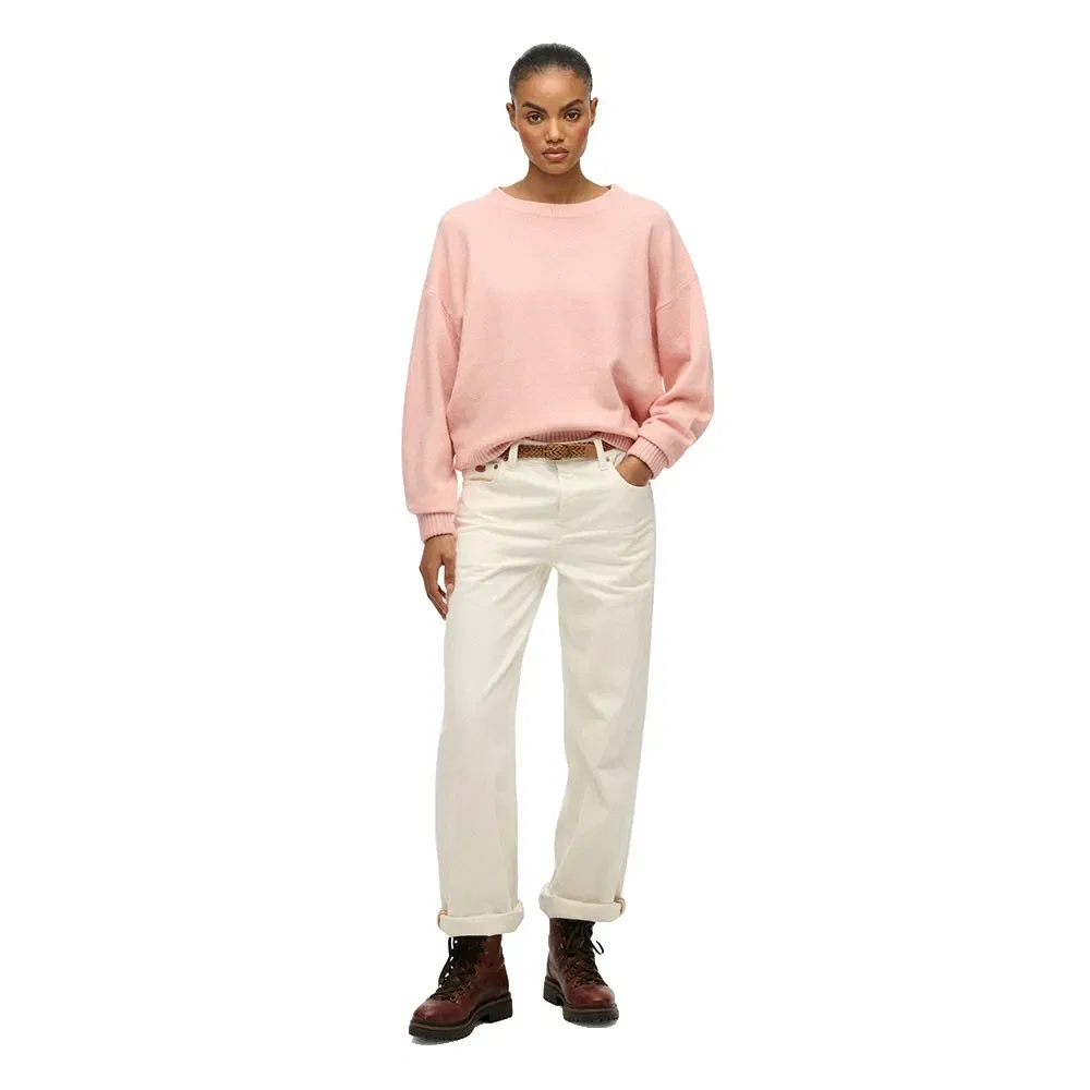 Свитер свободного кроя Slouchy Crew Neck Superdry, розовый — фото 4