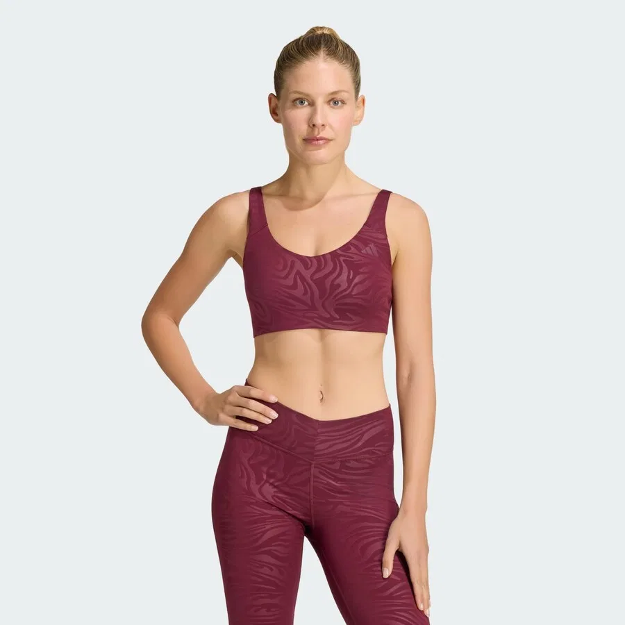 Спортивный бюстгальтер-бралетт ADIDAS PERFORMANCE 'All Me Essentials' в бордовом цвете — фото 2