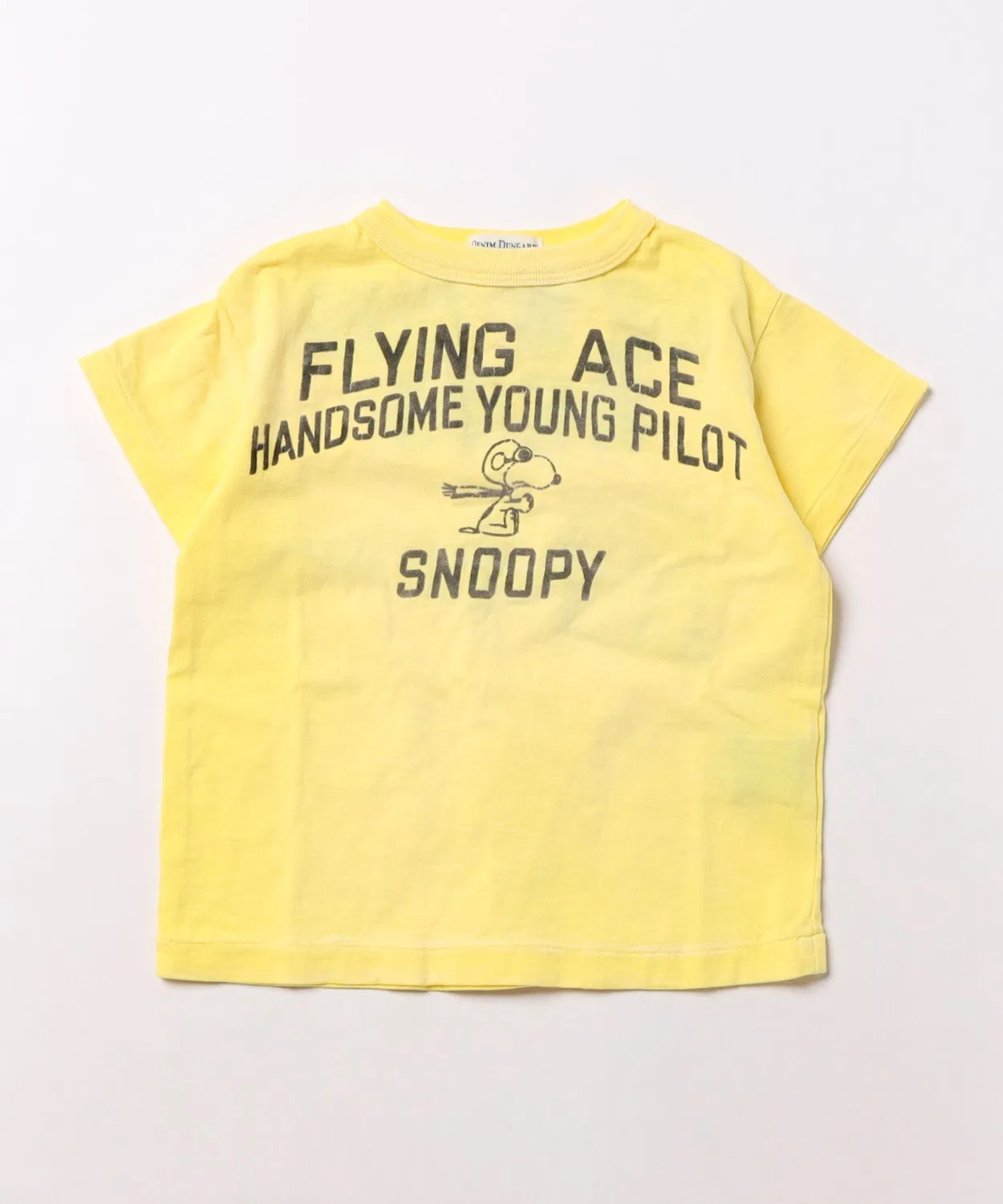 Детская футболка с длинным рукавомSnoopy Hero, Denim Dungaree, Yellow — фото 2