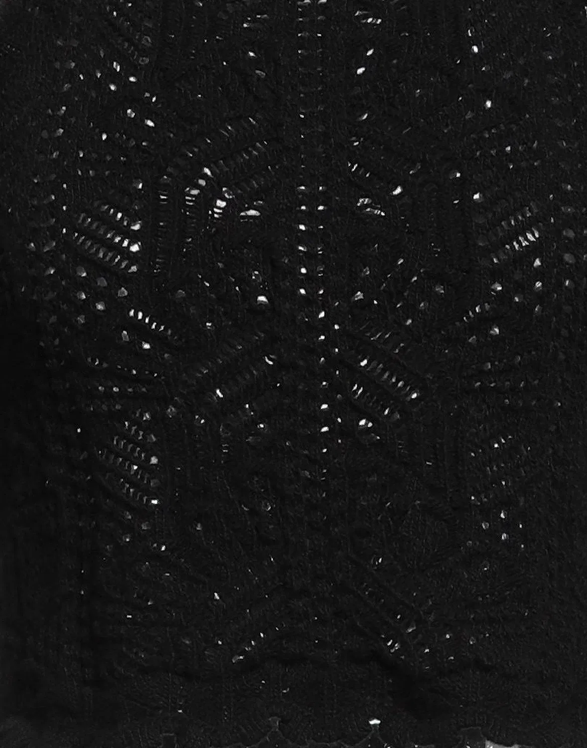 Женский вязаный топ без рукавов Saint Laurent, черный — фото 4