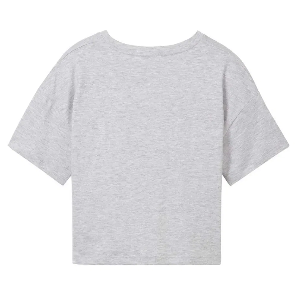 Детская футболка с принтом Cropped Printed Short Sleeve T-Shirt Tom tailor, Grey — фото 2