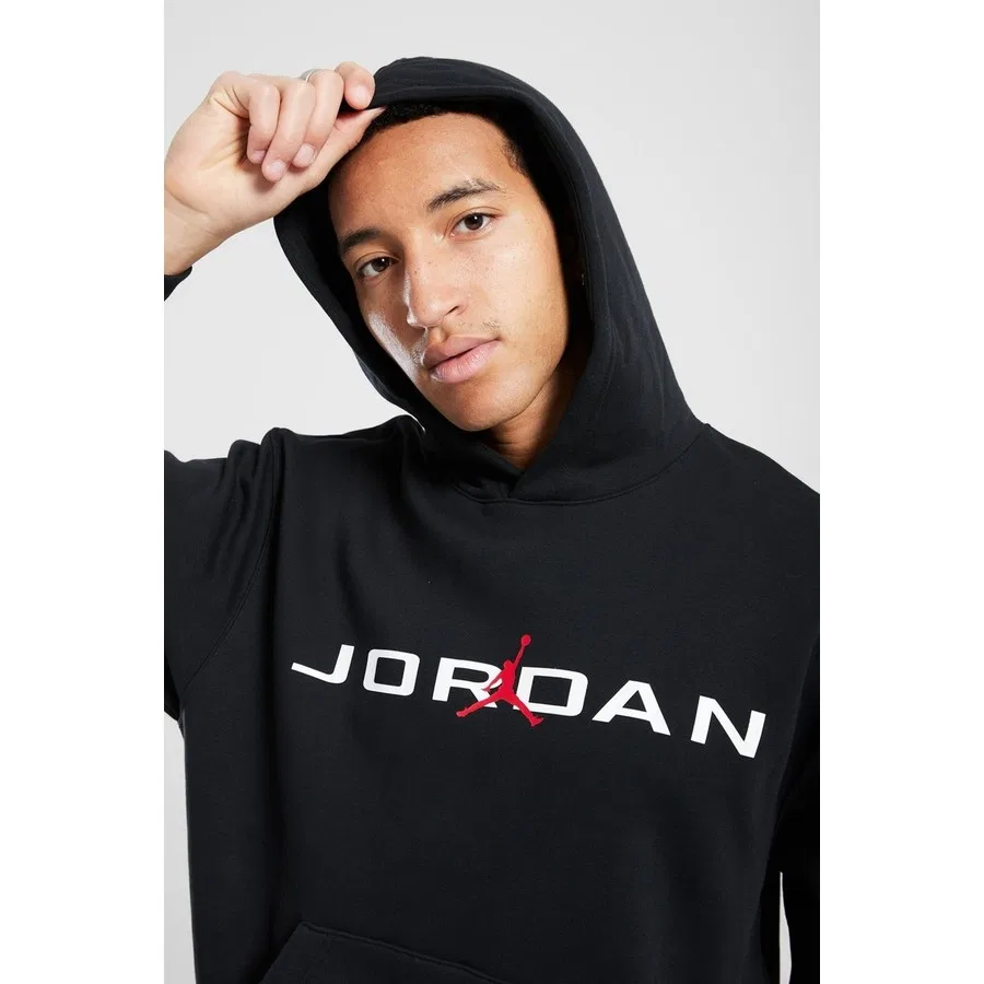 Мужской худи Nike Jordan Essentials Air Stretch Fleece Hoodie, Черный — фото 3