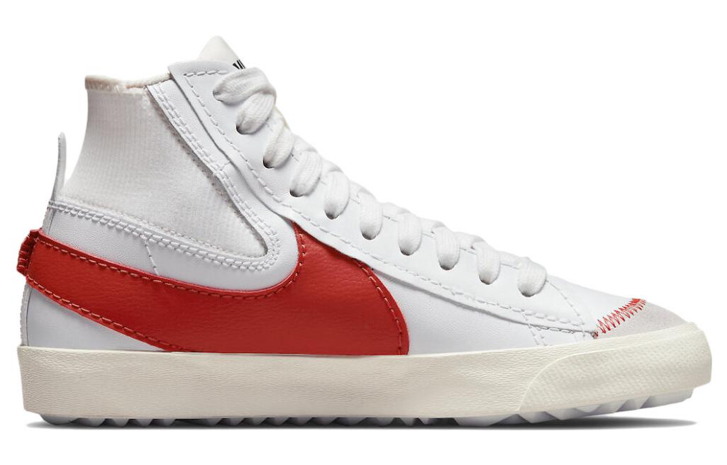 Кроссовки Nike Blazer Mid 77 Jumbo, белый/оранжевый — фото 2
