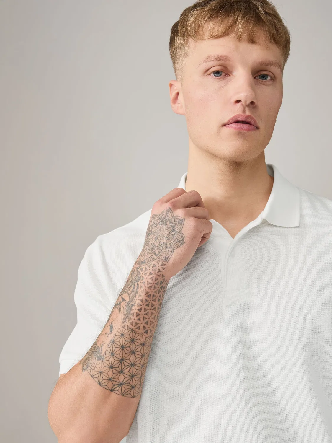 Поло Regular Fit, текстурированное Next, белый
