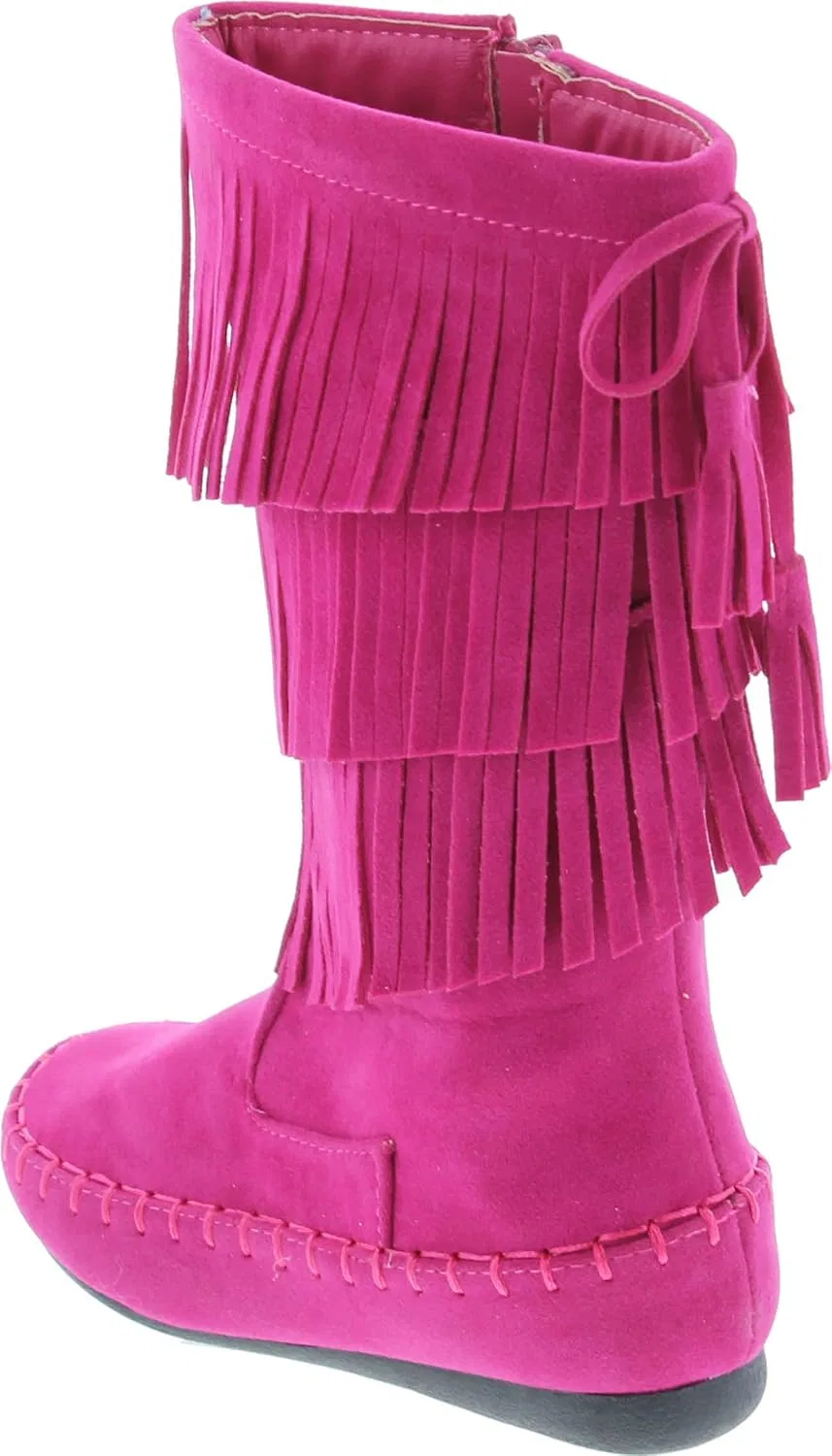 Детские сапоги для девочек с бахромой Link Candice-16K, Fuchsia — фото 3