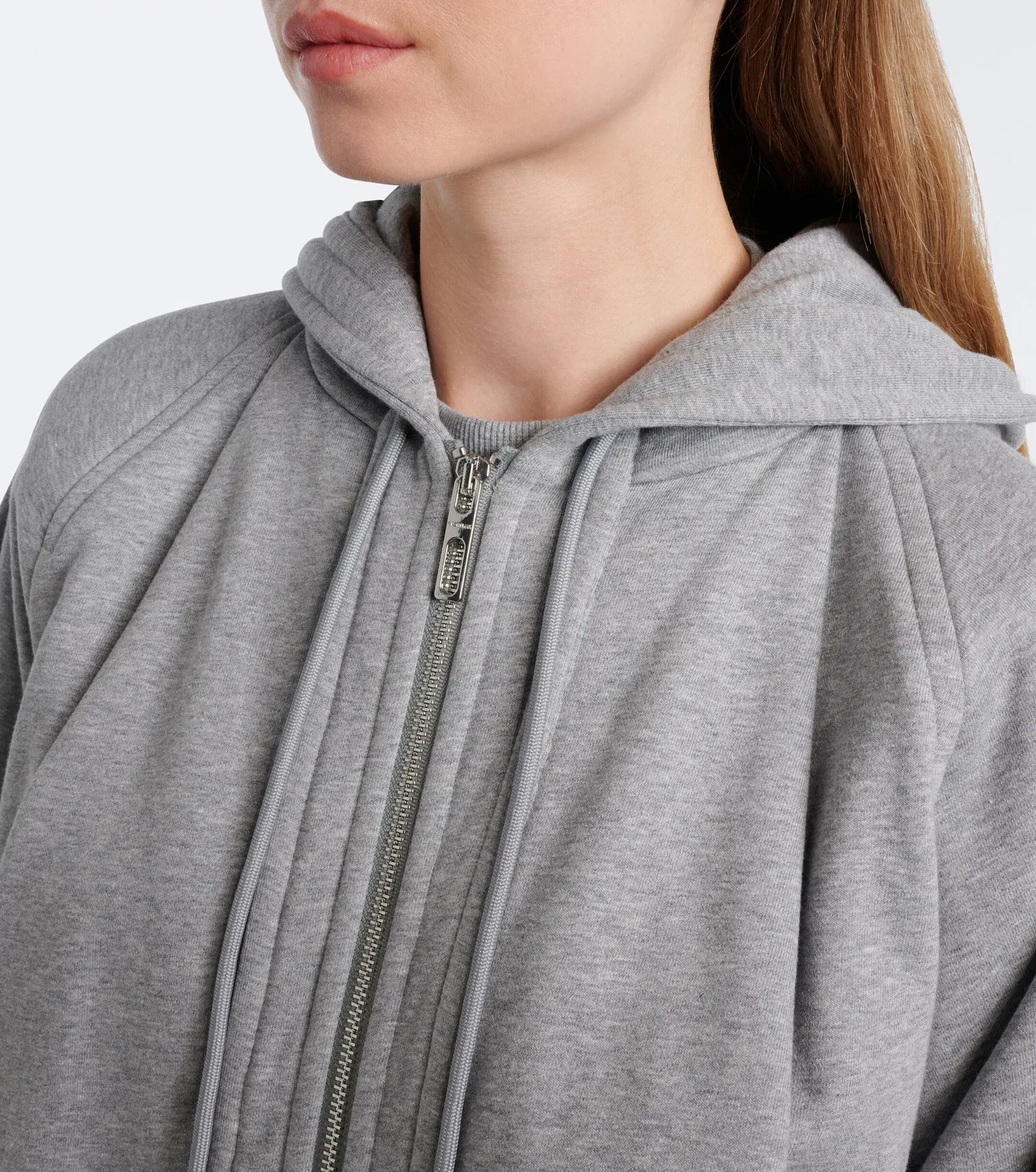 Худи из хлопковой смеси джерси SPORTMAX, серый — фото 3