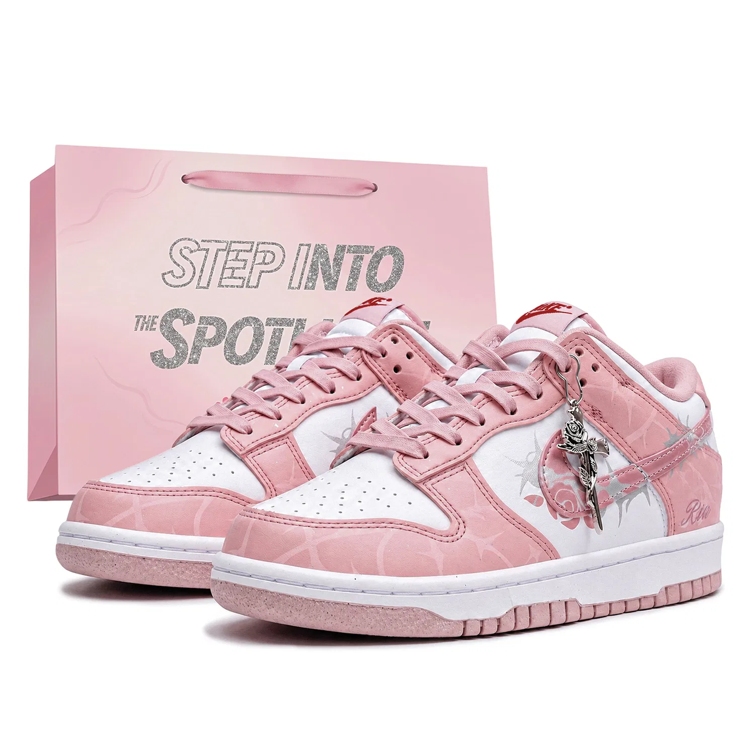Детские кроссовки для скейтбординга с кожаным верхом, Nike, Pink