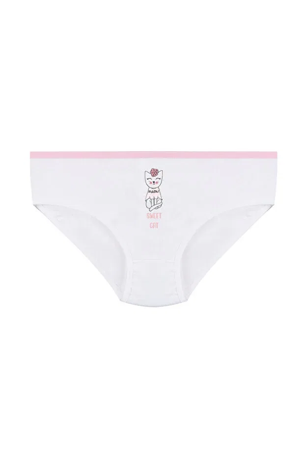 Детское нижнее белье для девочек с принтом 3 шт. Girl'S 3-piece cute mouse patterned slip Koza Iç Giyim, Powder — фото 4