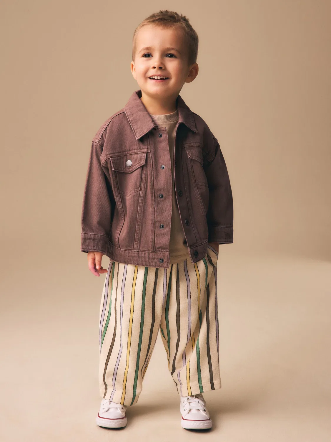 Джинсовая куртка, оверсайз, Brown Denim Western Next, коричневый — фото 2