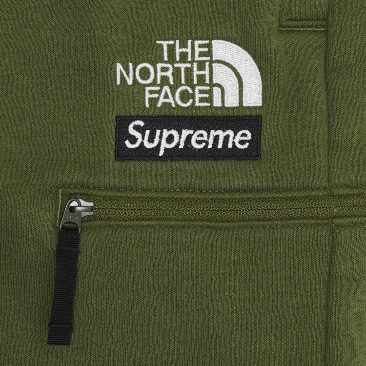 Спортивные брюки Supreme x The North Face Convertible Sweatpant 'Olive', зеленый — фото 4