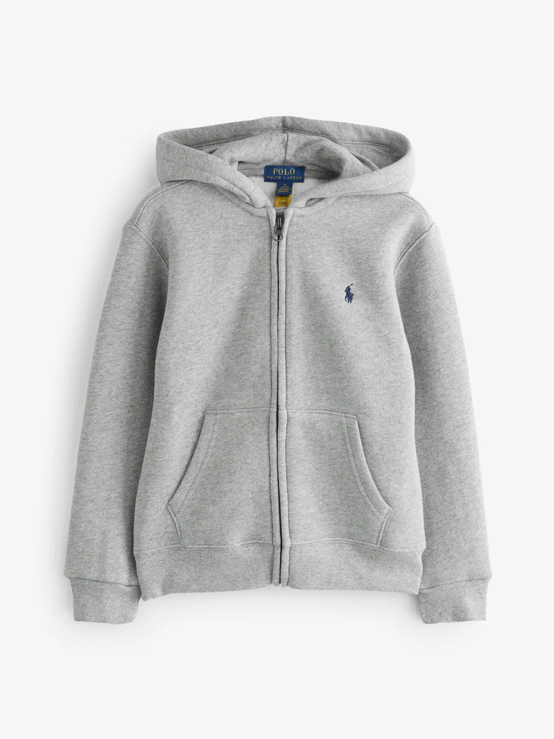 Худи на молнии, свободная посадка Polo Ralph Lauren, серый — фото 4