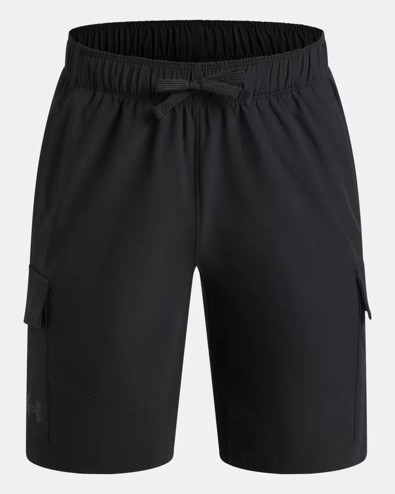 Шорты-карго с длиной по внутреннему шву 18 см, водоотталкивающие UA Tech Woven UnderArmour, Black
