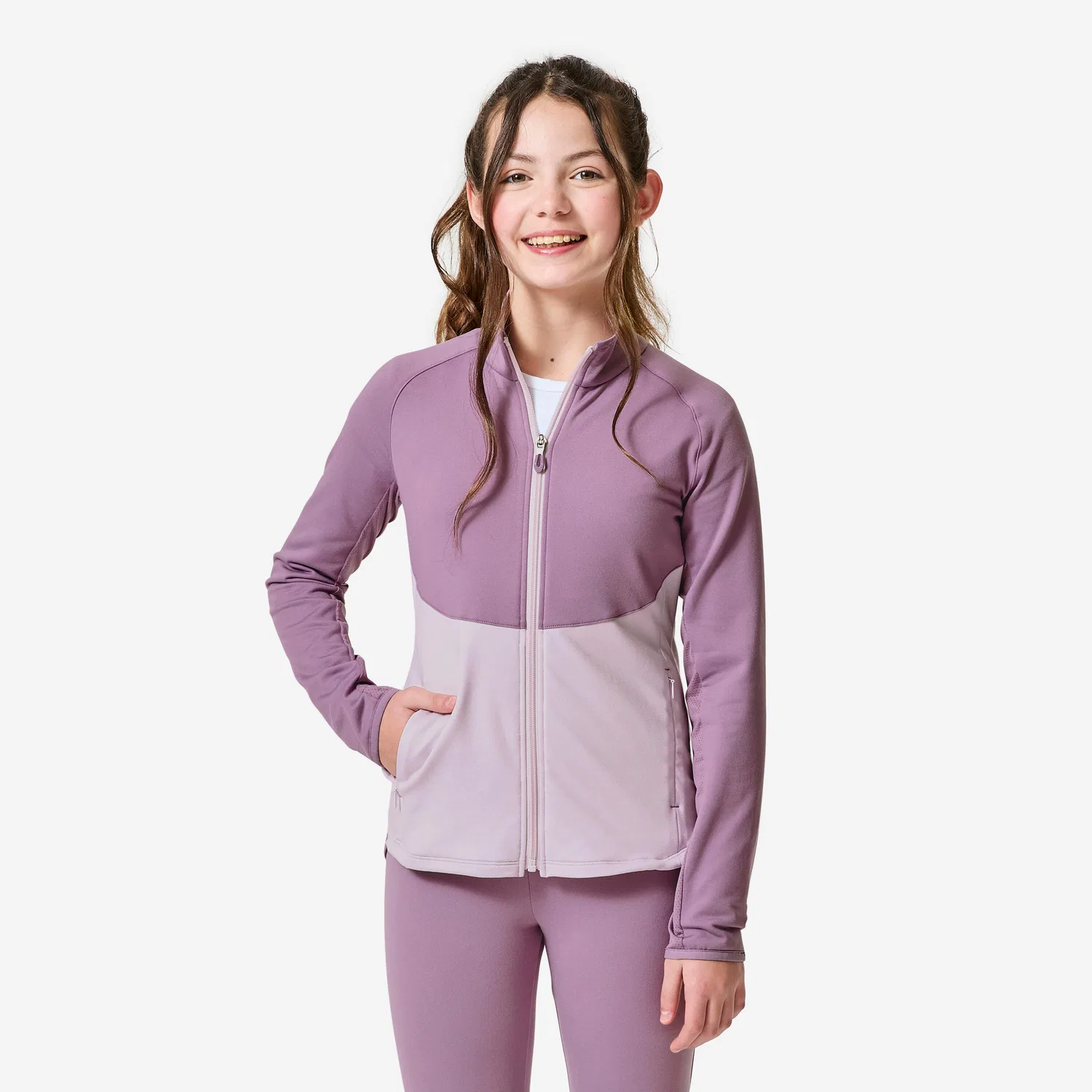 Детский спортивный костюм с длинным рукавом Decathlon, Glyzinienlila / Zartes Fliederfarben — фото 2