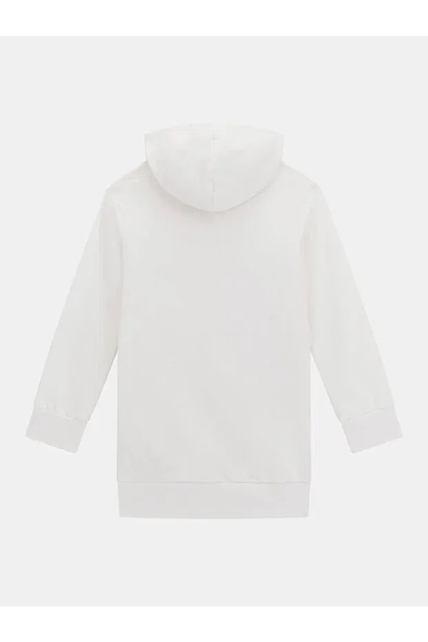 Детское худи для девочек хлопковое Guess, White — фото 3