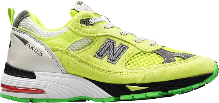 Кроссовки New Balance Aries x Wmns 991 Made in England 'Neon Yellow', желтый — фото 2