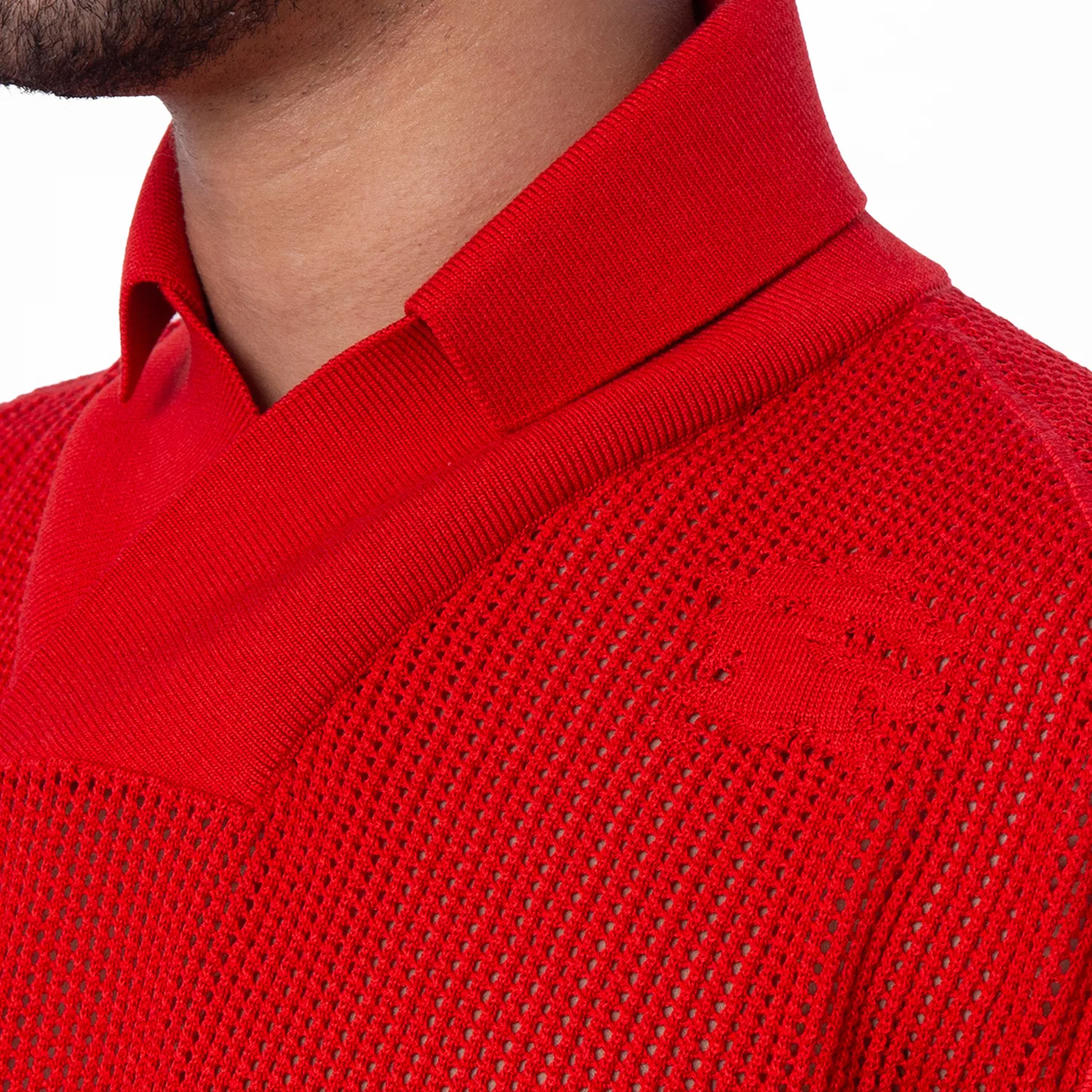 Поло из шелка и хлопка с сетчатой структурой EKD Silk Cotton Mesh Polo Shirt Burberry, Pillar — фото 2