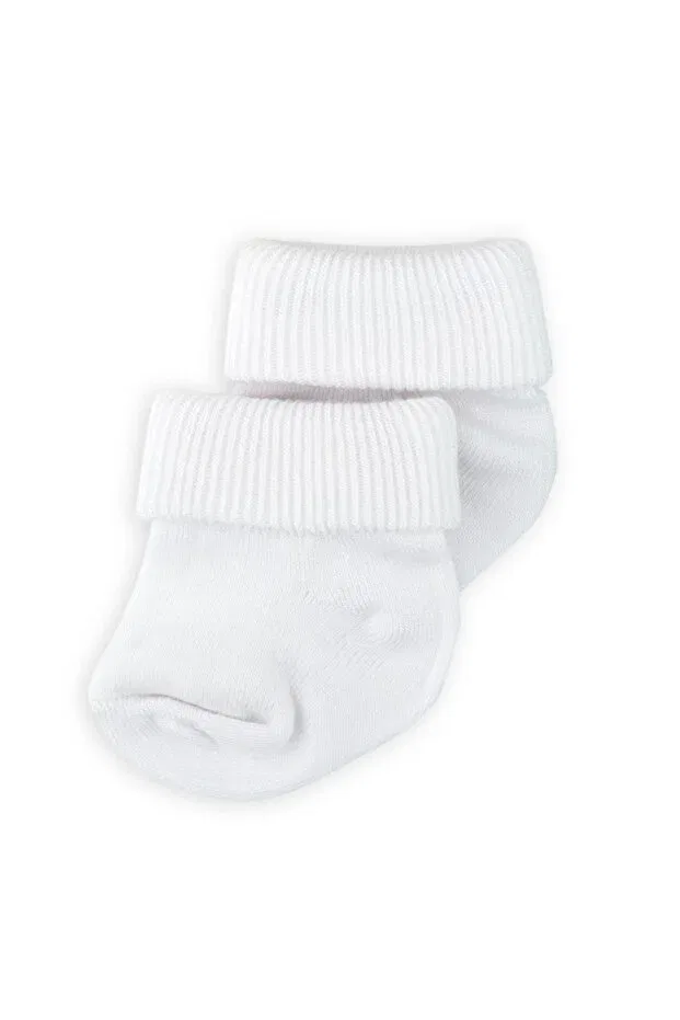 Детский комплект колготок и носков из хлопка и бамбука 3-Piece baby and kids cotton pantyhose & newborn bamboo baby socks set Novibaby, White — фото 3