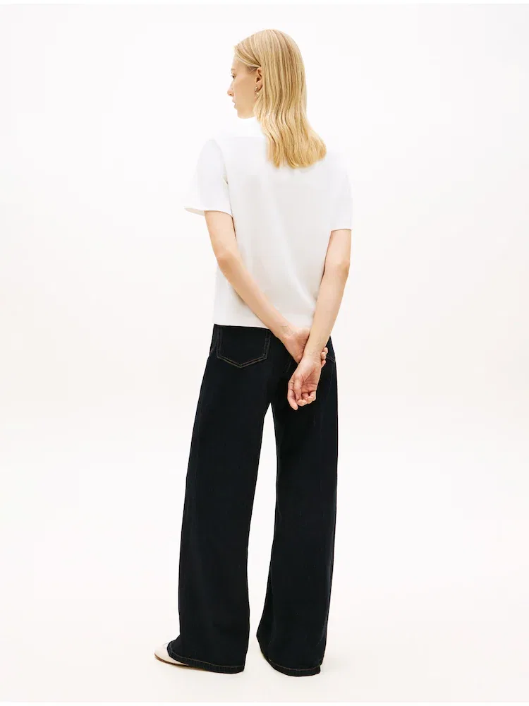 Футболка с круглым вырезом Oversize TOMMY HILFIGER, Ivory — фото 3