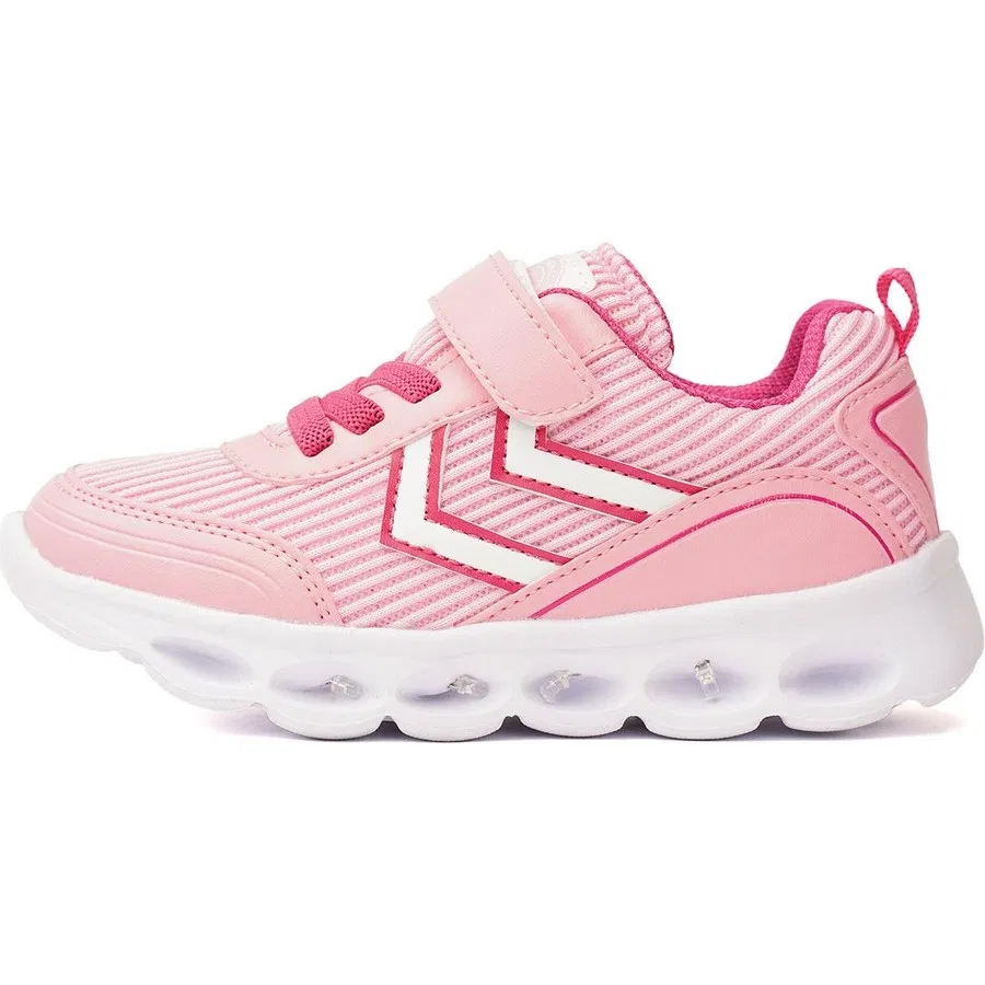 Кроссовки детские с полосками Hml Stripe Jr Hummel, Розово-белый