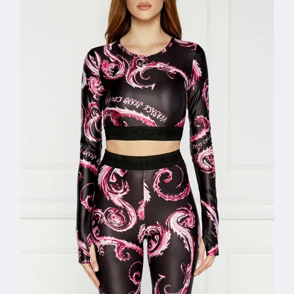 

Укороченная блузка Versace, черный