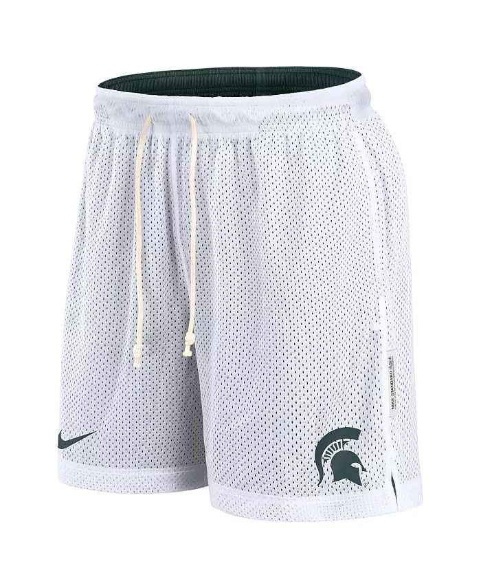 Мужские бело-зеленые реверсивные шорты для тренировок Michigan State Spartans Primetime Nike — фото 2