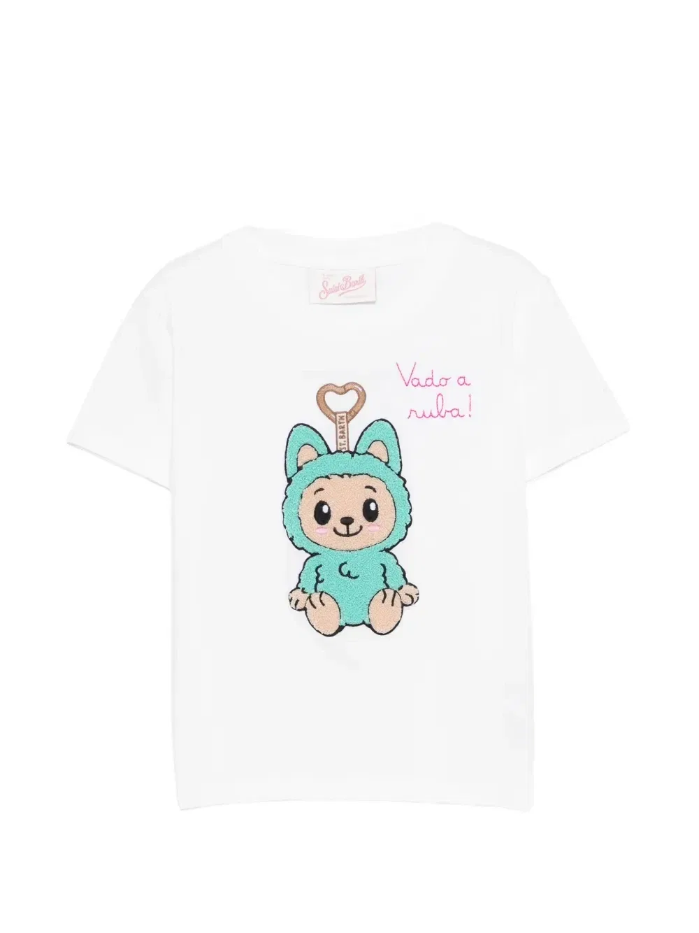 Футболка Elly с вышивкой MC2 Saint Barth Kids, белый