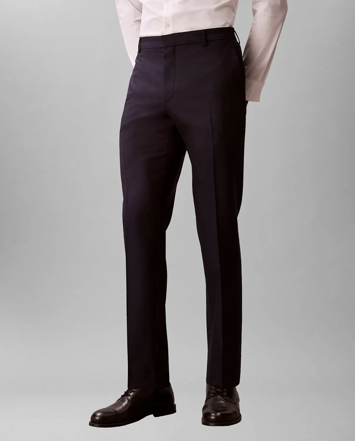 Мужские брюки зауженные из шерсти Calvin Klein, Azul — фото 2