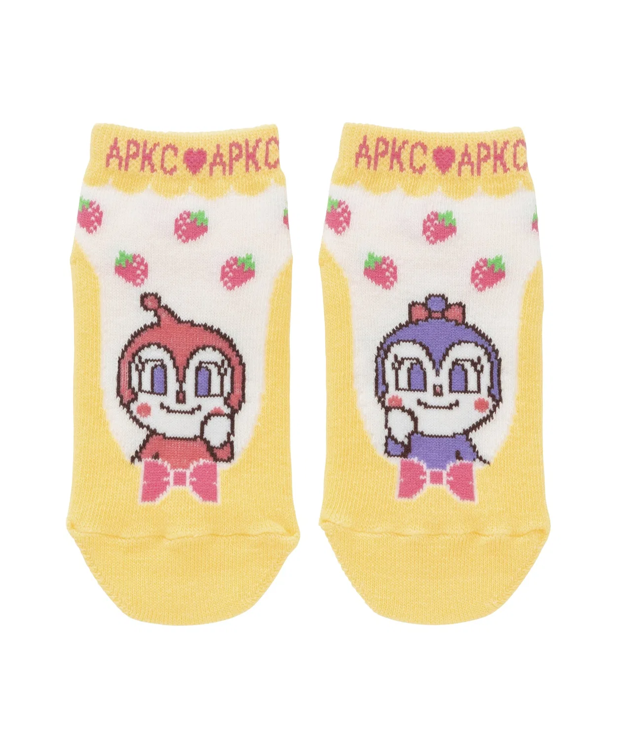 Детские носки с принтом Памперс-стиль, модель с Докин-тян и Кокин-тян ANPANMAN KIDS COLLECTION, Pink — фото 3