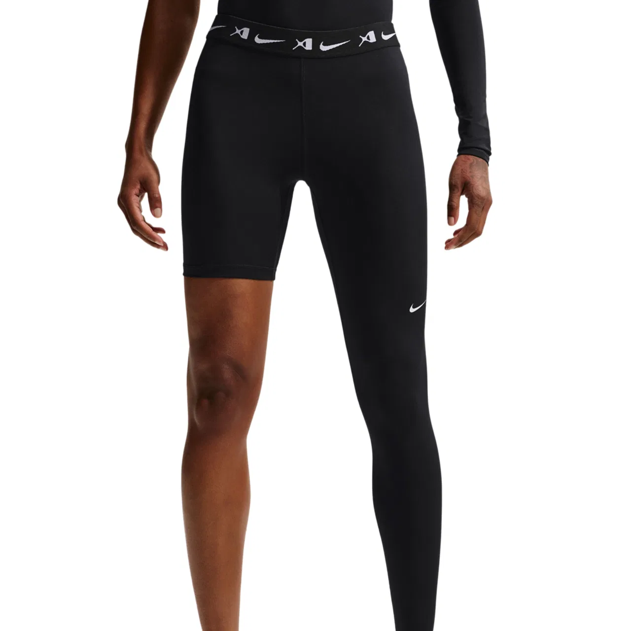 Женские леггинсы Dri-FIT Reversible Asymmetric A'Ja Wilson Nike, черный/белый