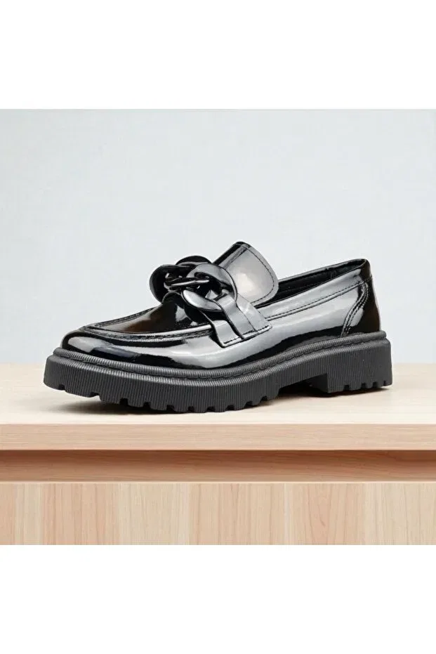 Детские туфли для девочек классические Jojo Kids, Black Patent Leather 2 — фото 3