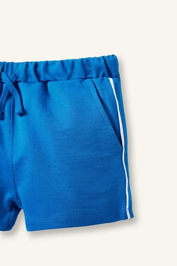 Детские шорты для мальчиков хлопковые Regular fit Defacto, Blue-Be18 — фото 2