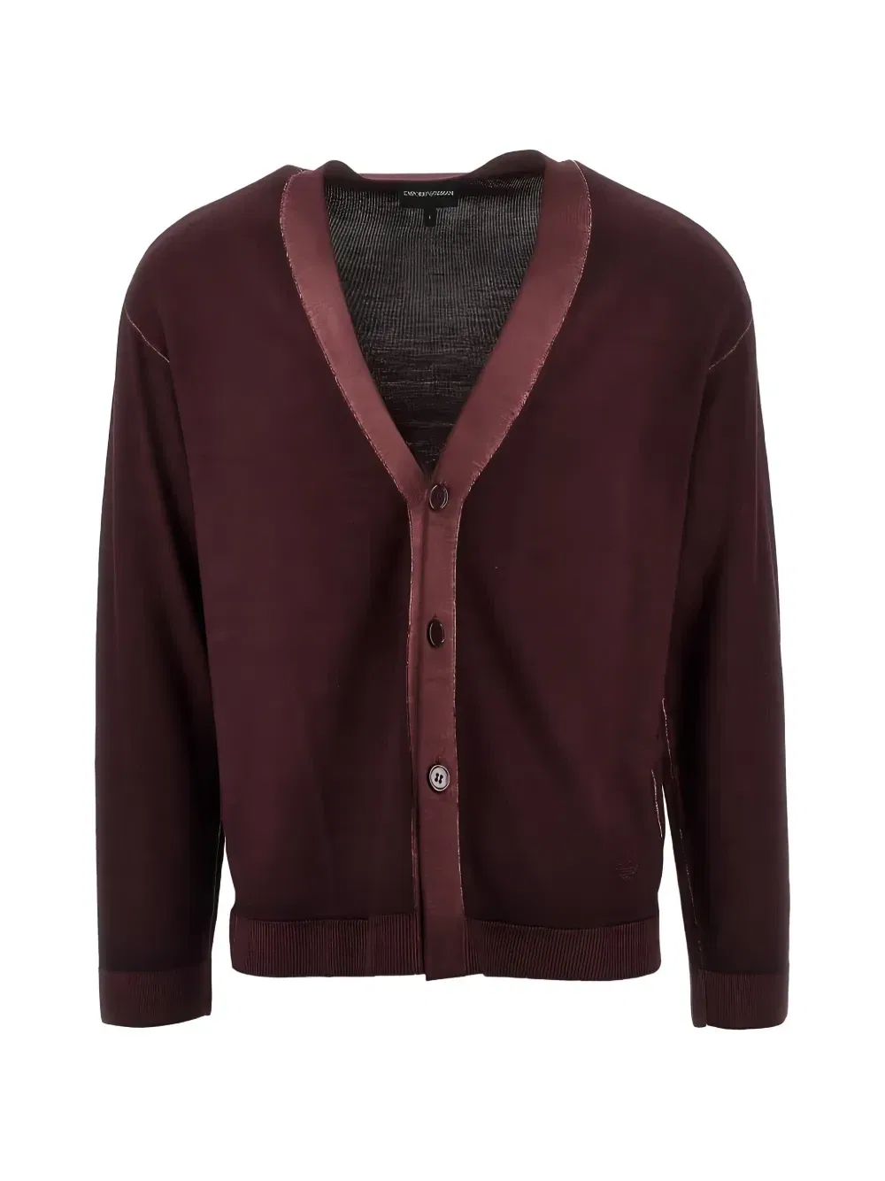 Кардиган тонкой вязки EMPORIO ARMANI, красный