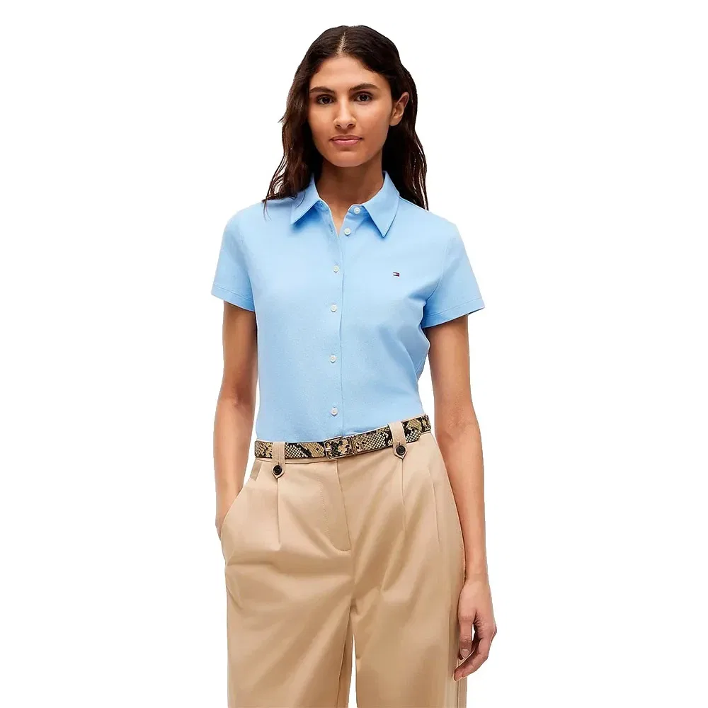 Женская футболка-поло с коротким рукавом 1985 Collection Tommy hilfiger, Blue