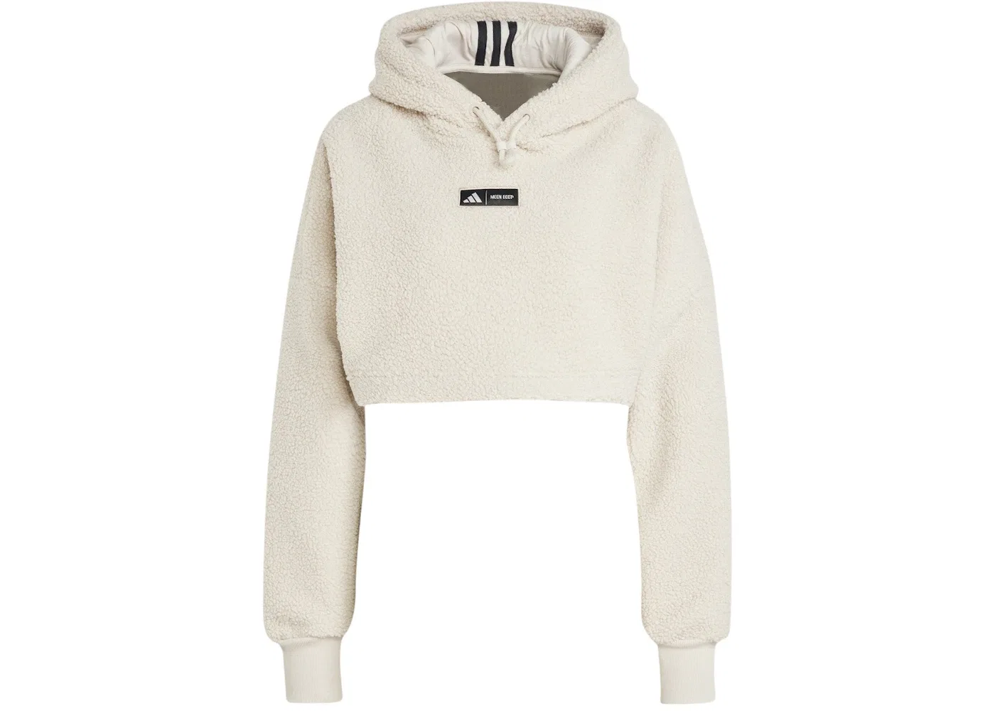 Женский укороченный худи с принтом Adidas Moon Boot Cropped Hoodie, Bliss