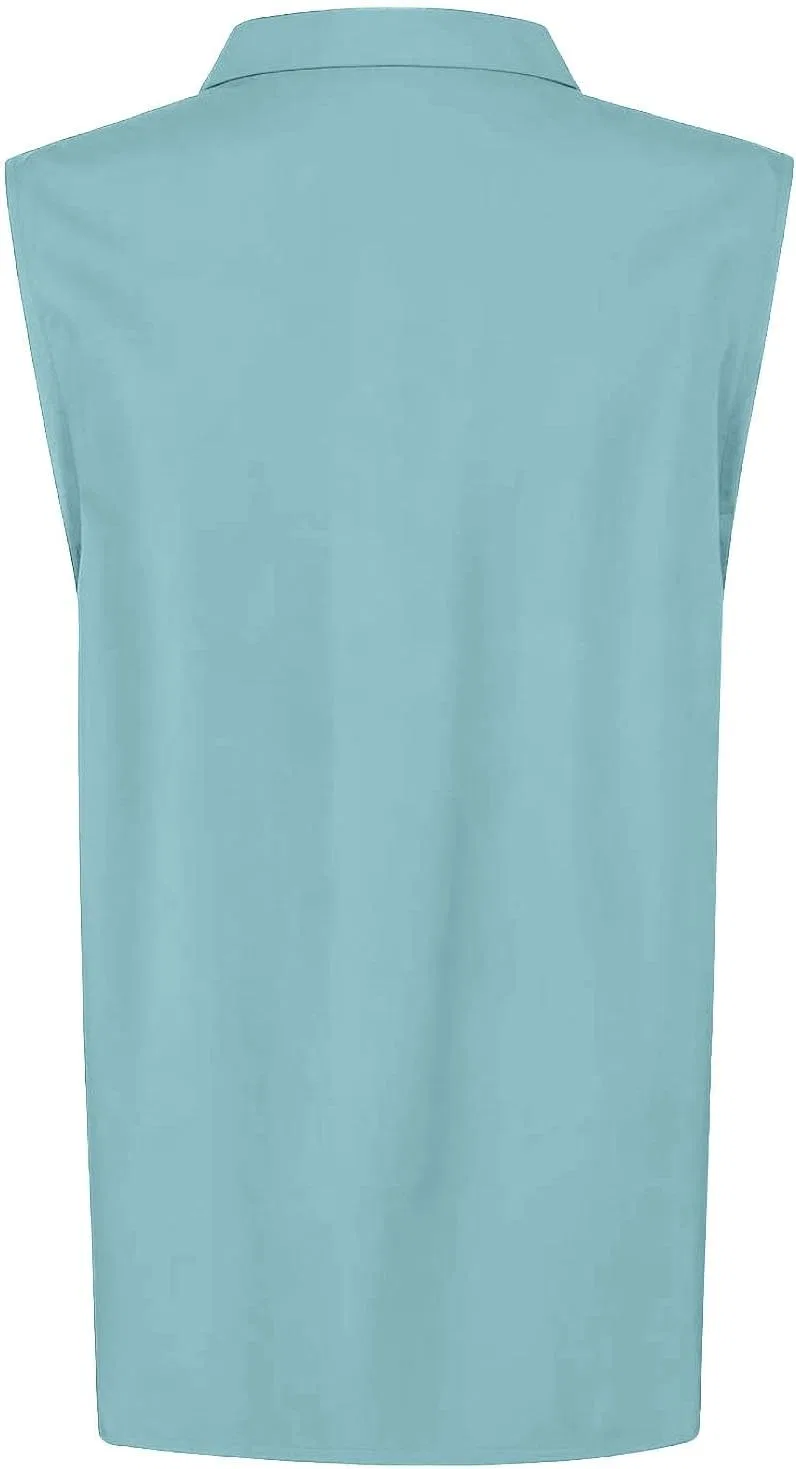 Женская безрукавка поло V-образным вырезом Generic, Light Blue — фото 2
