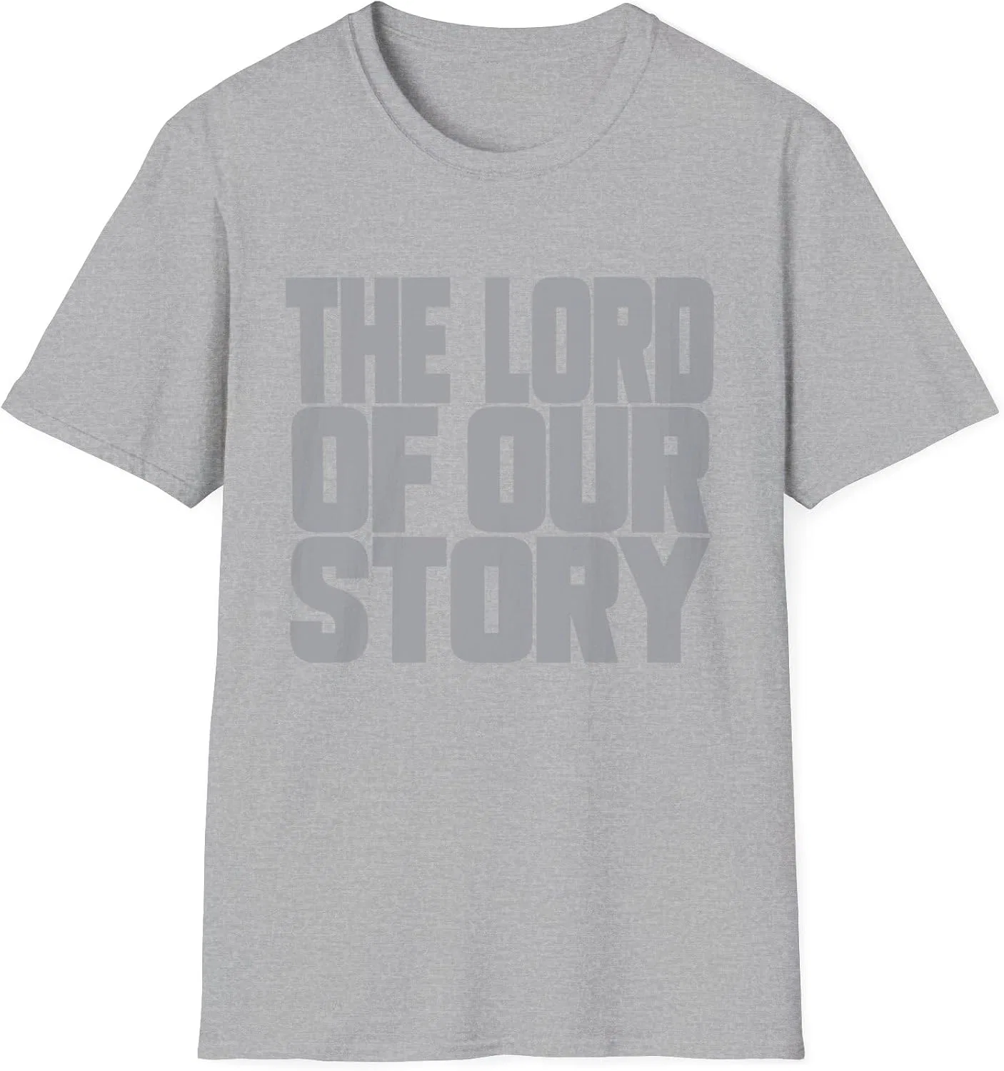 Мужская футболка с принтом Christian t-Shirt for Teens, серый меланж