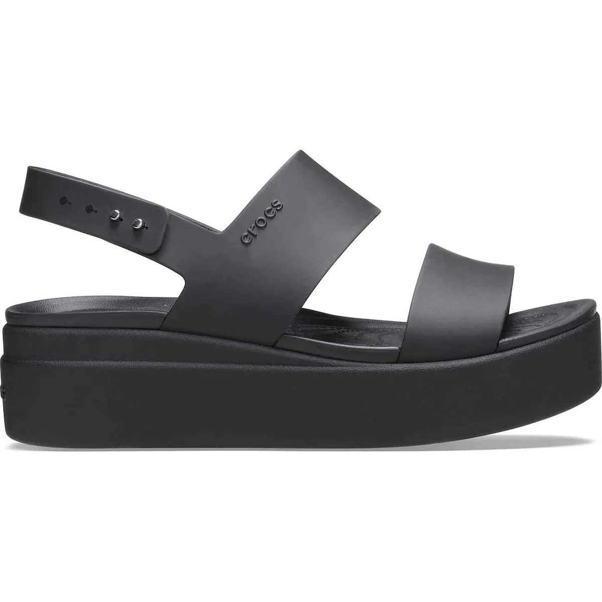 Женские босоножки Crocs Brooklyn LoWedge на танкетке, черный