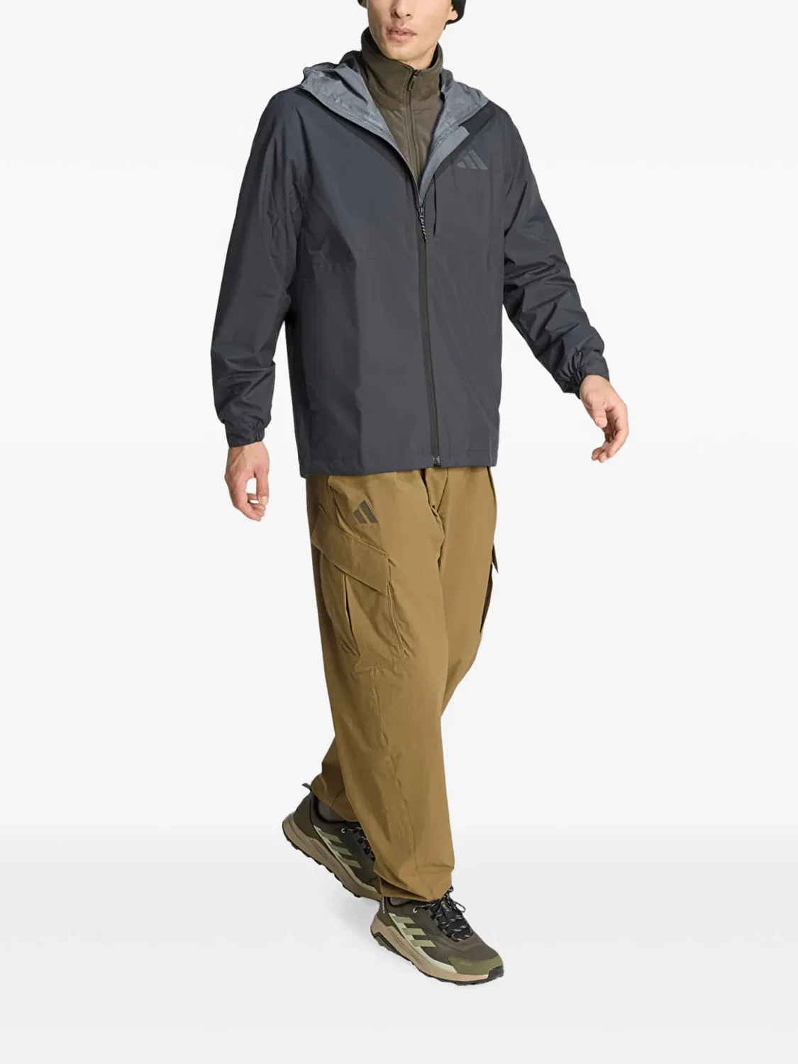 Дождевая куртка Terrex Multi 2.5 Layer Climaproof Adidas, серый — фото 2