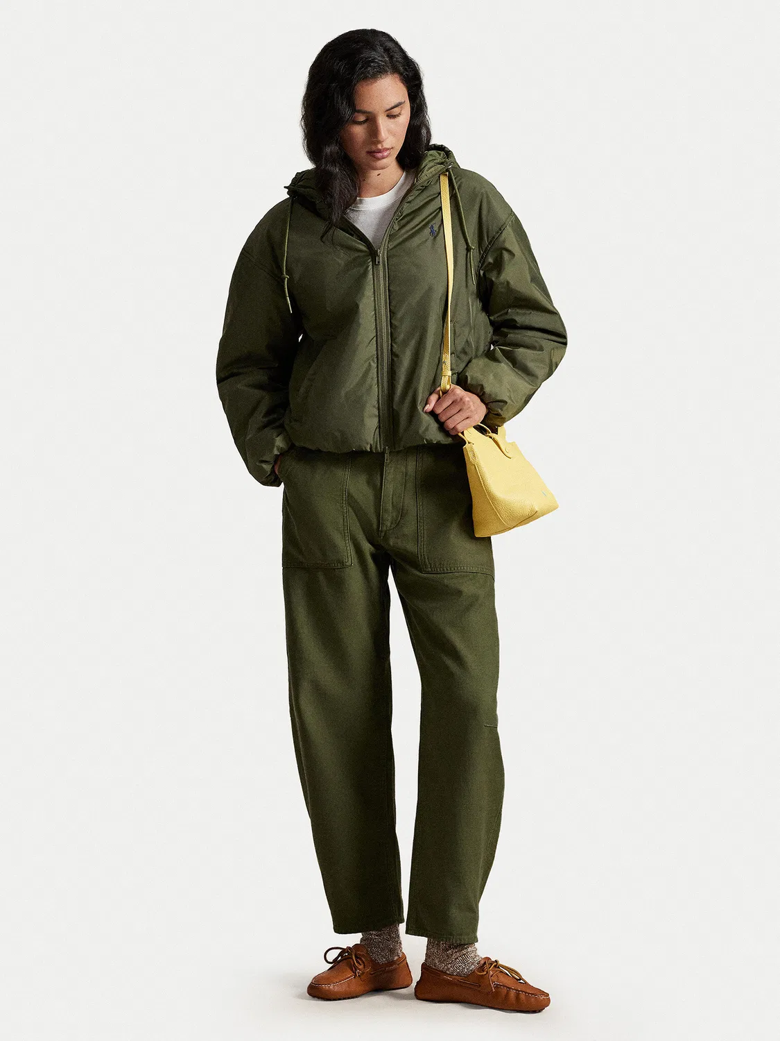 Женская демисезонная куртка свободного кроя Polo Ralph Lauren, зеленый — фото 2