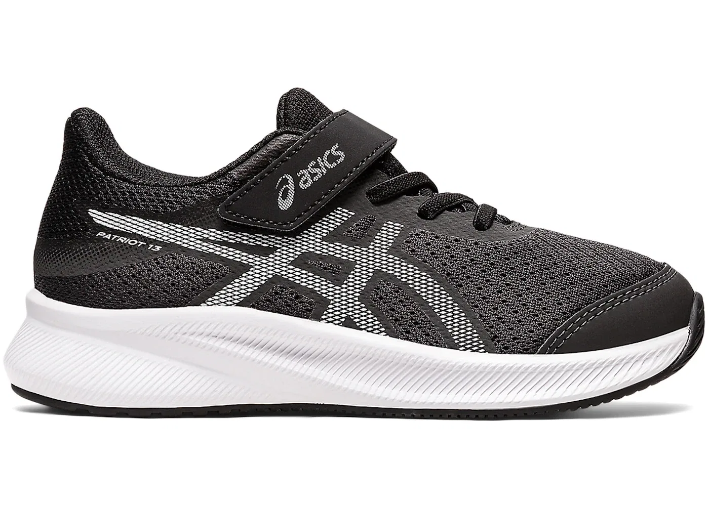 Детские кроссовки для мальчиков с сетчатым верхом ASICS Patriot 13, Graphite Grey/White