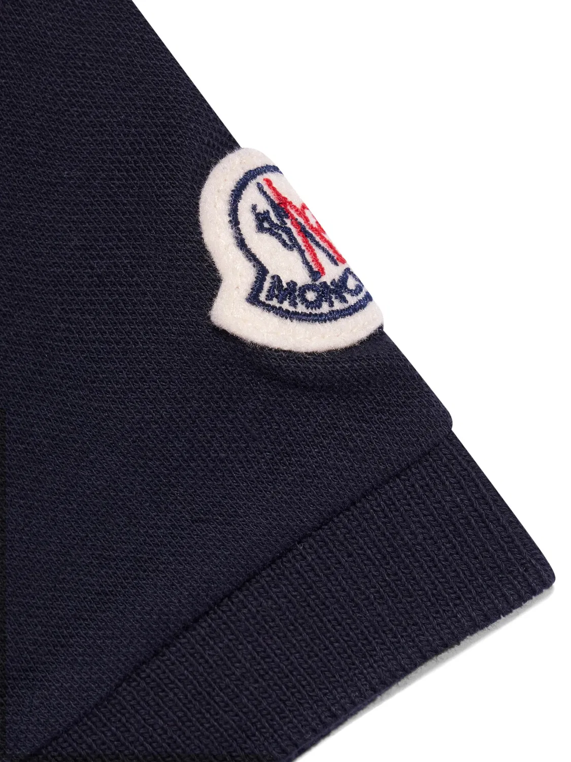 Moncler Поло с логотипом цвета темно-синий — фото 2