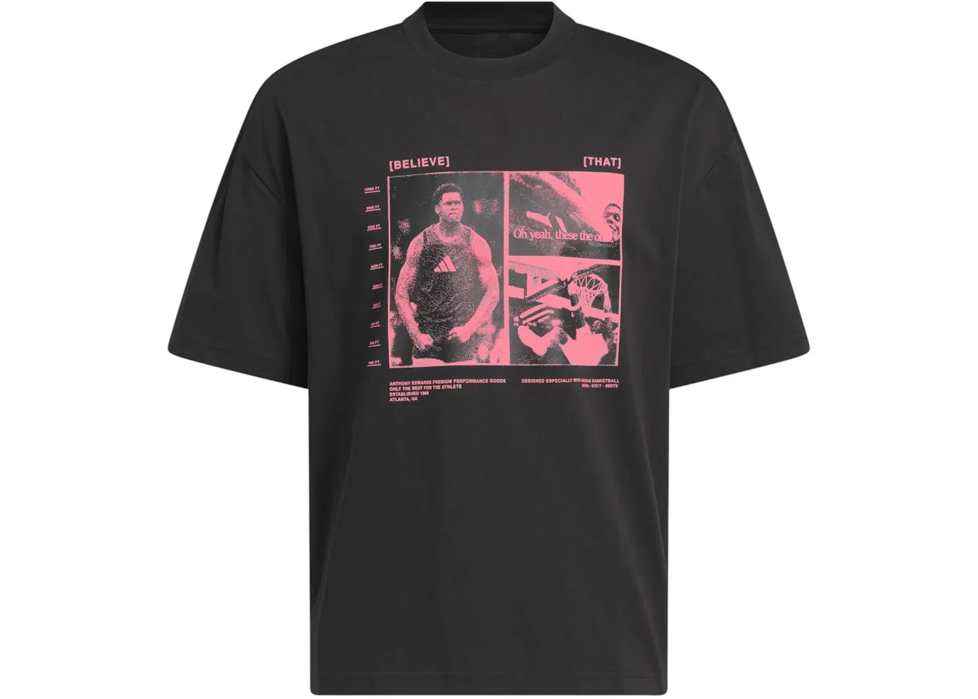 Мужская футболка с коротким рукавом Adidas Tee, Black Acid Red